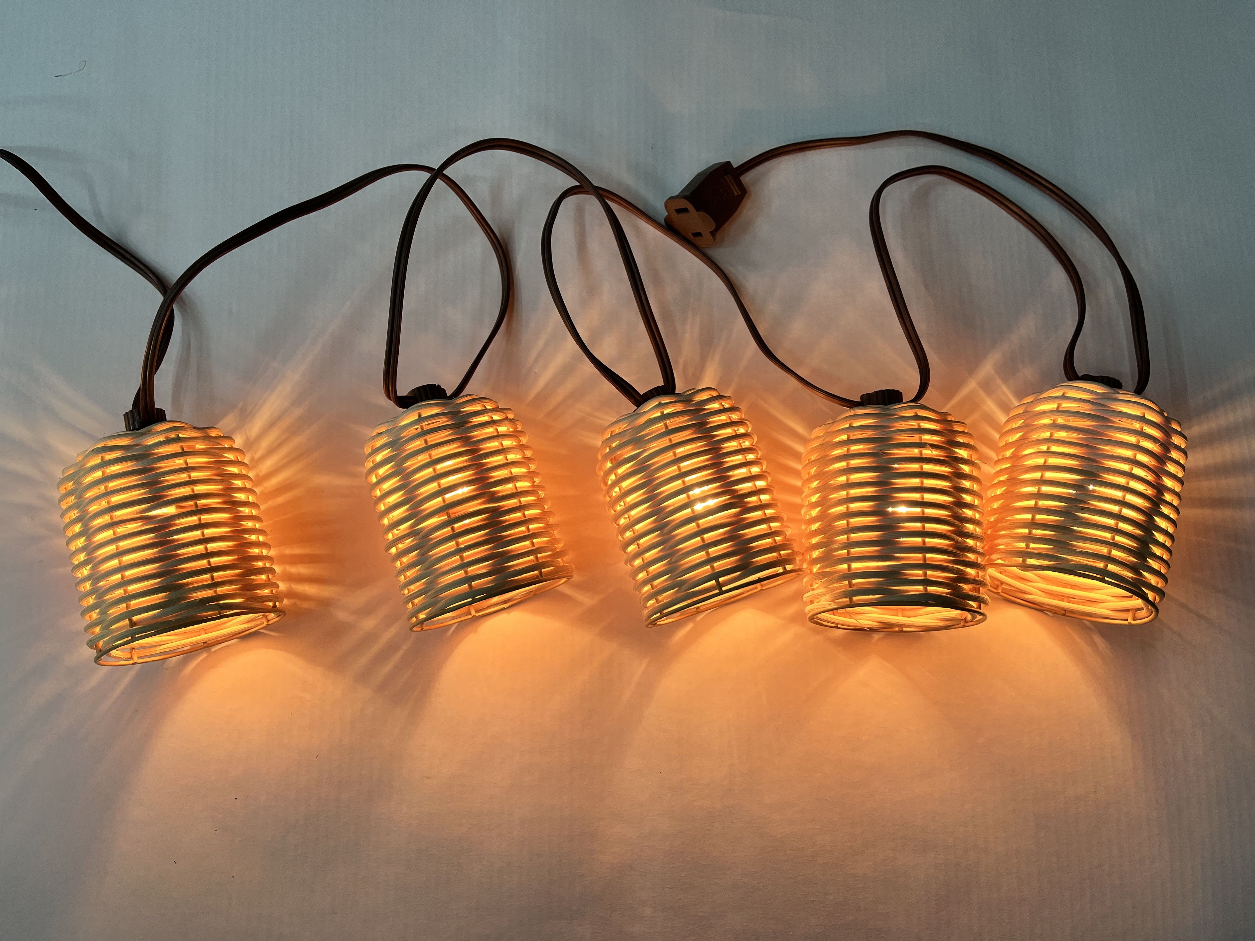 10L rattan incandescent bulb string light